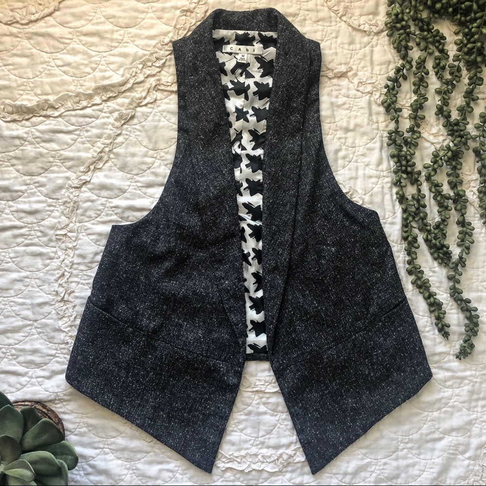 Cabi Gray Speckled Vest